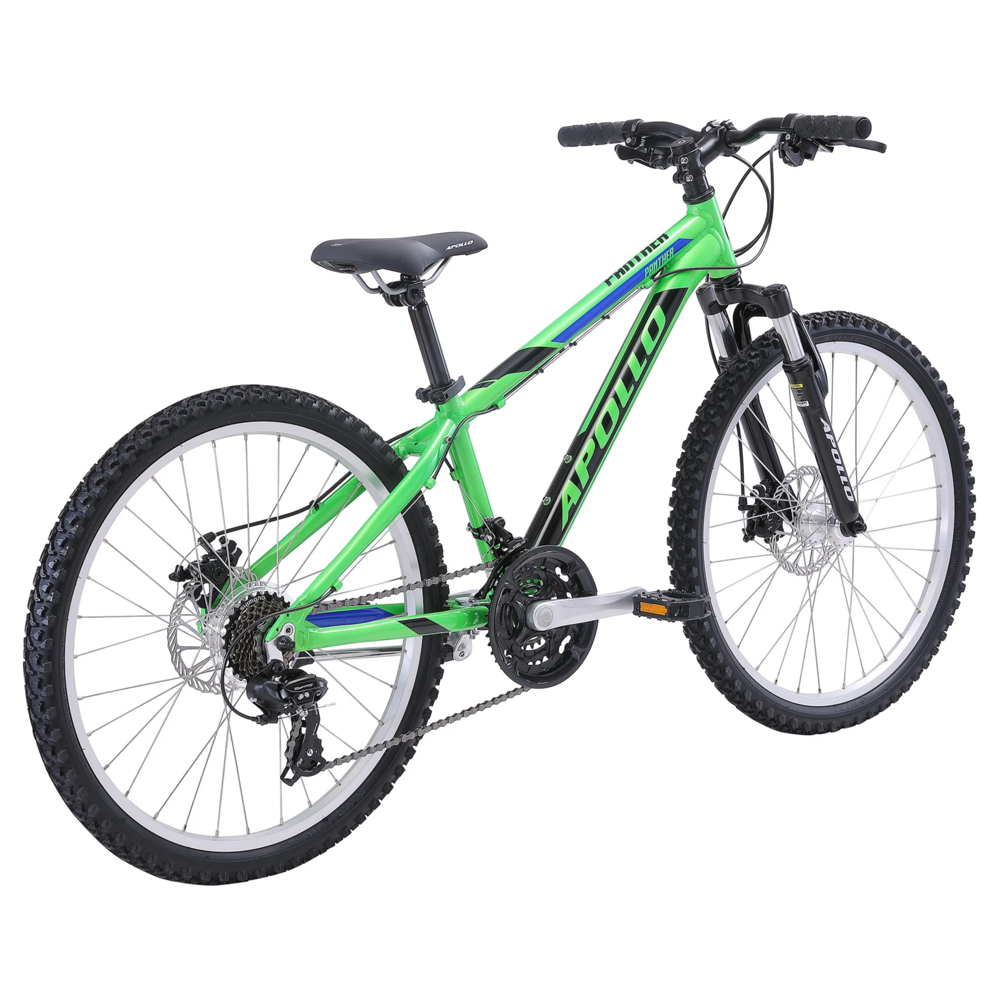 Apollo Panther 24" Kids Mountain Bike Green/Black - Image 3